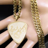 Silver/Gold Color Guitar Pick Necklace