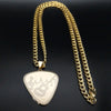 Silver/Gold Color Guitar Pick Necklace