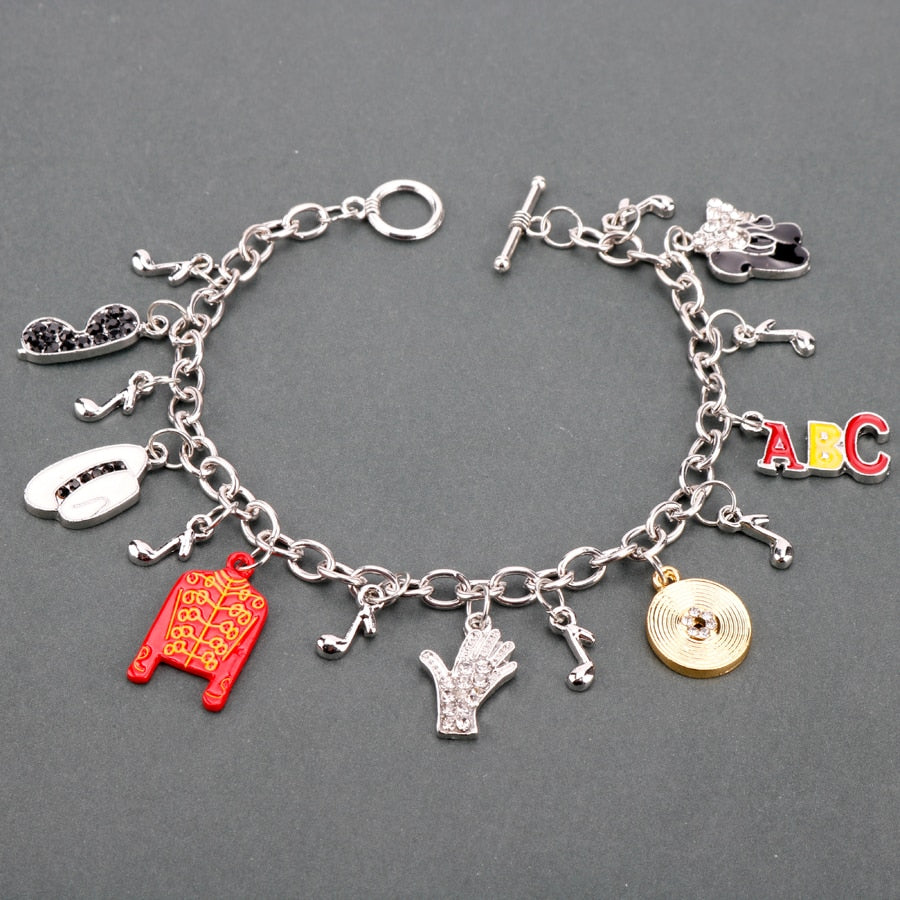 Hip Hop Music Charm Bracelet