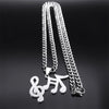 Music Note Stainless Steel Chain Necklace