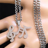 Music Note Stainless Steel Chain Necklace