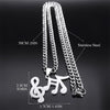 Music Note Stainless Steel Chain Necklace
