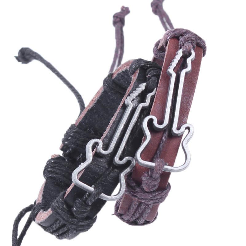 Guitar Wrap Leather Bracelet