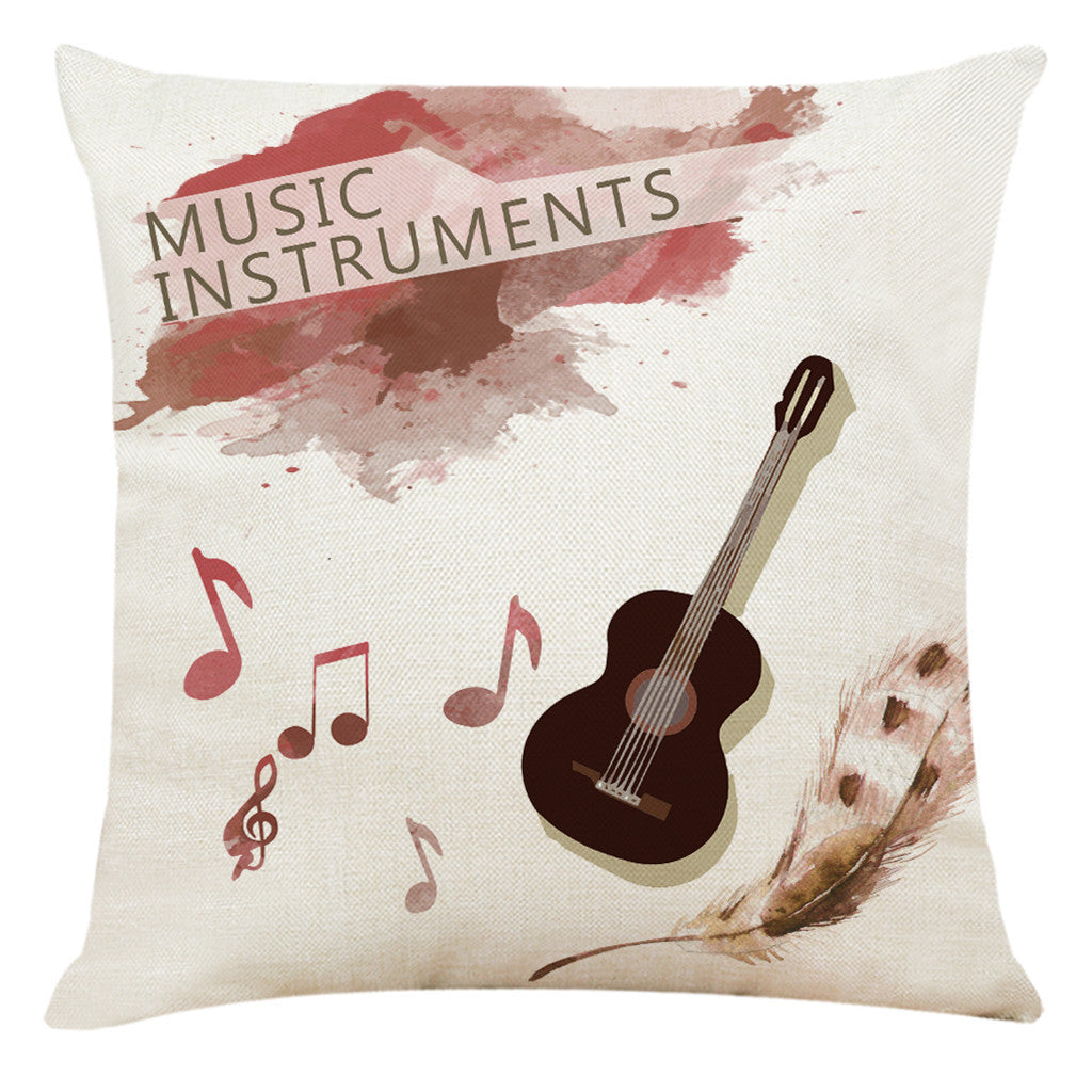 Musical Instrument Beige Pillowcase