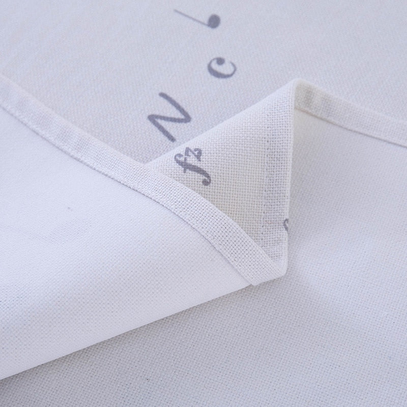 Music Notes White Tablecloth