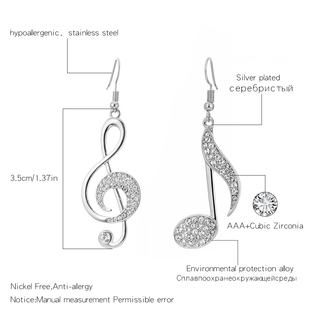 Free - Music Notes Drop Earrings - Artistic Pod Review