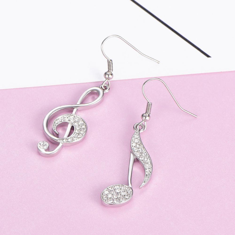 Music Notes Drop Earrings
