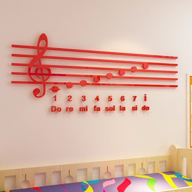 3D Music Note Wall Stickers - Red / medium size - { shop_name }} - Review