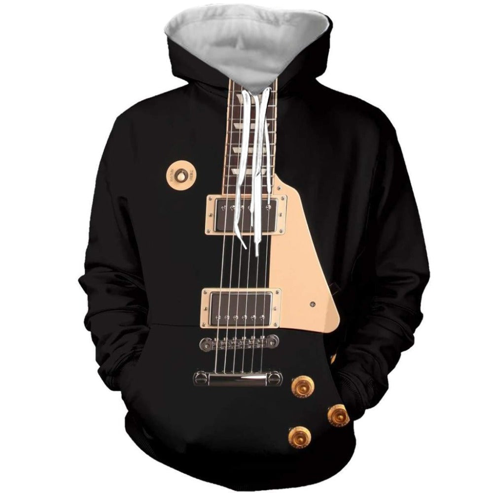 Rock Style Guitar Print Streetwear