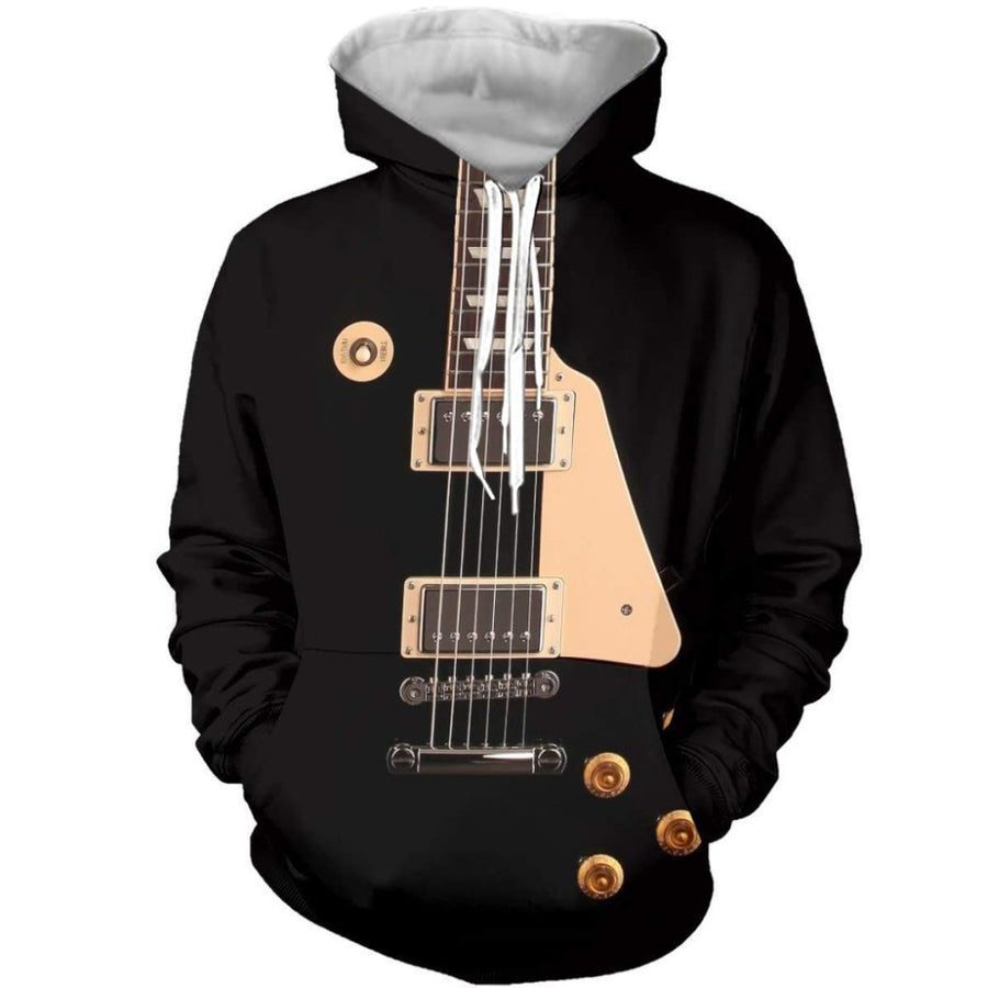 Rock Style Guitar Print Streetwear