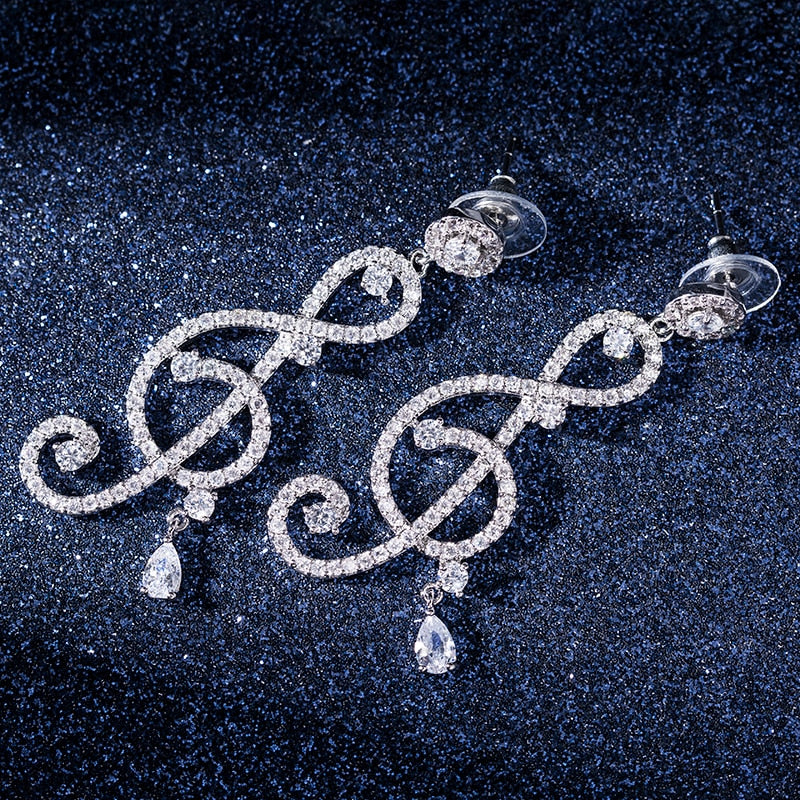 Romantic Music Note Drop Earrings