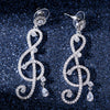Romantic Music Note Drop Earrings