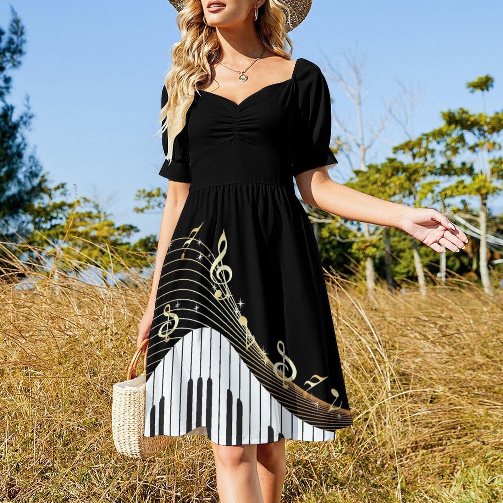 Piano Music Elegant Dress - Artistic Pod Piano Music Elegant Dress - Artistic Pod