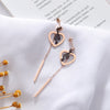 Hollow Heart Musical Notes Drop Earrings