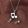 Musical Notes Silver Jewelry Set