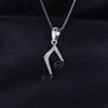 Silver/Black Music Notes Necklace