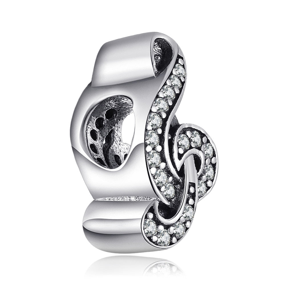 Treble Clef 925 Sterling Silver Bead