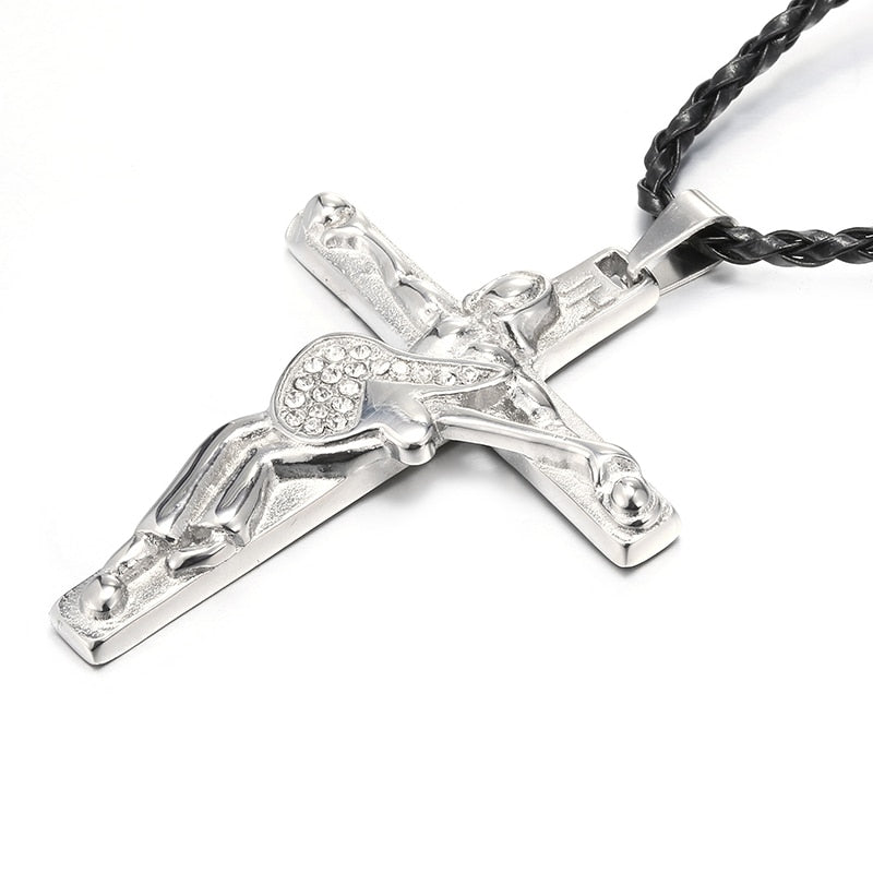 Guitar Cross Pendant Necklace