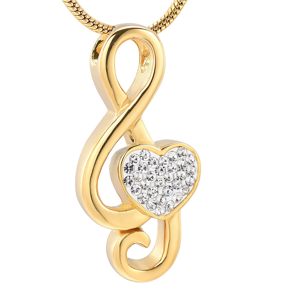 Musical Note Memorial Necklace