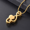 Musical Note Memorial Necklace