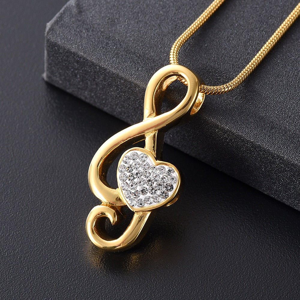 Musical Note Memorial Necklace