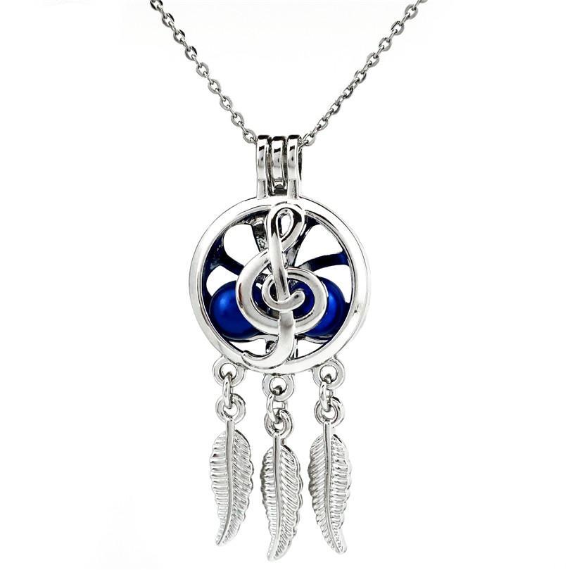 Musical Note Leaf Beads Necklace