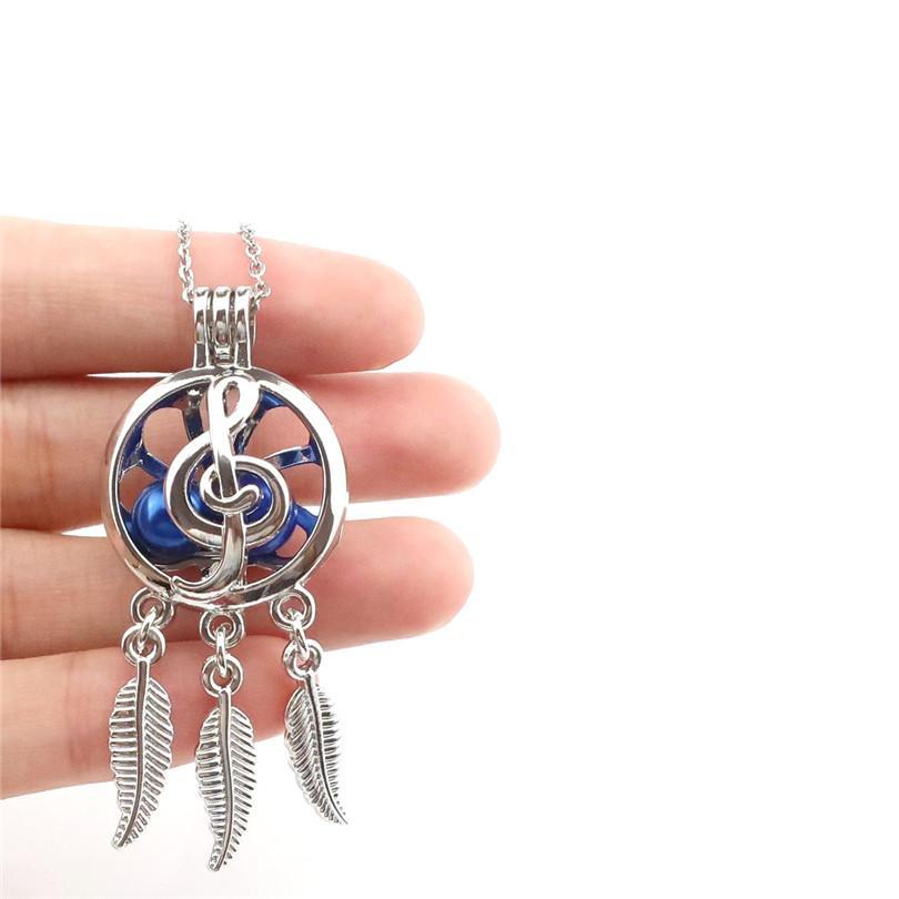 Musical Note Leaf Beads Necklace