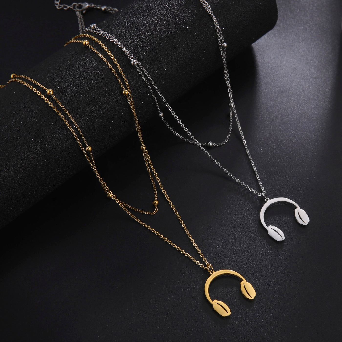 Earphone Double Chain Necklace