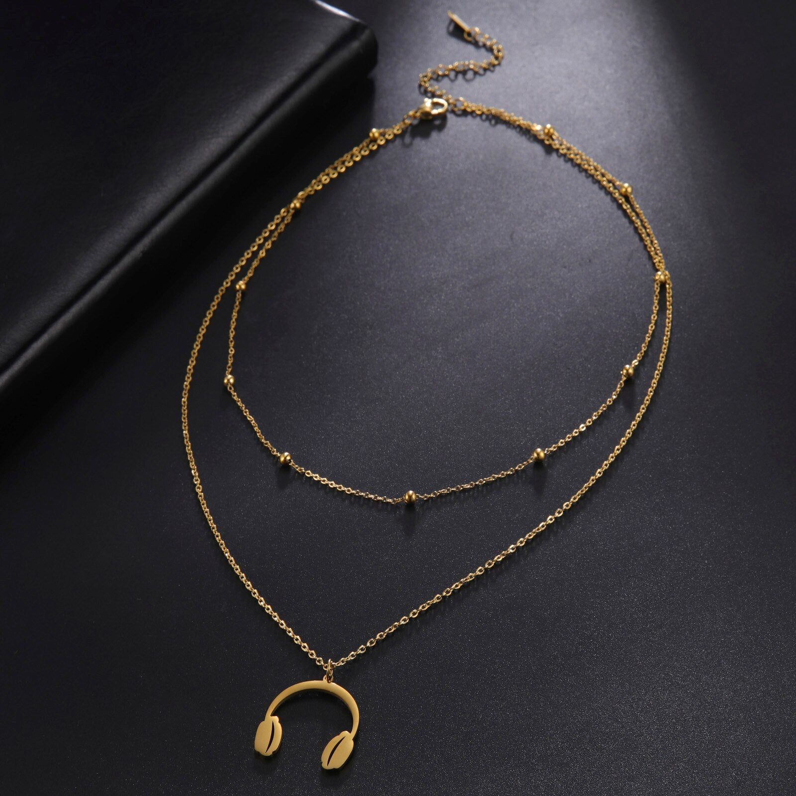 Earphone Double Chain Necklace
