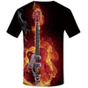 Fire Flame Guitar T-shirt - { shop_name }} - Review