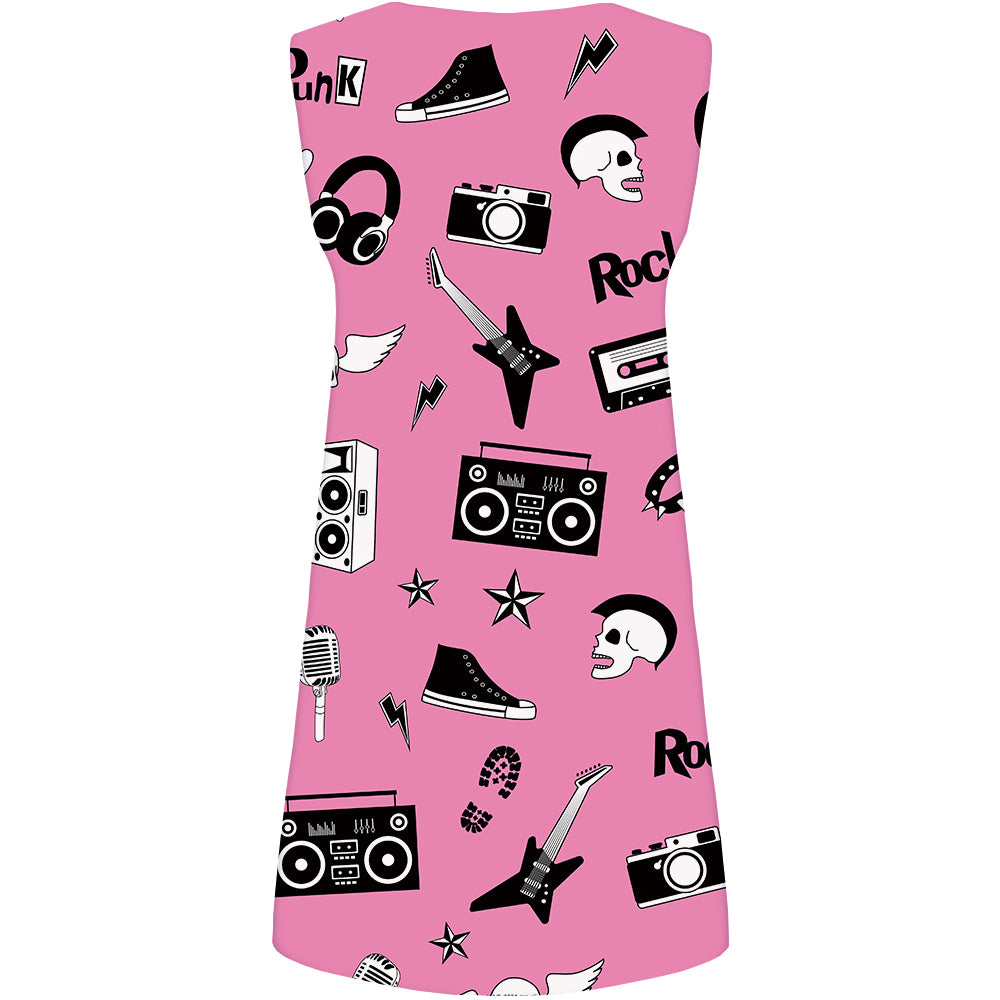 Pink Elegant Music Dress
