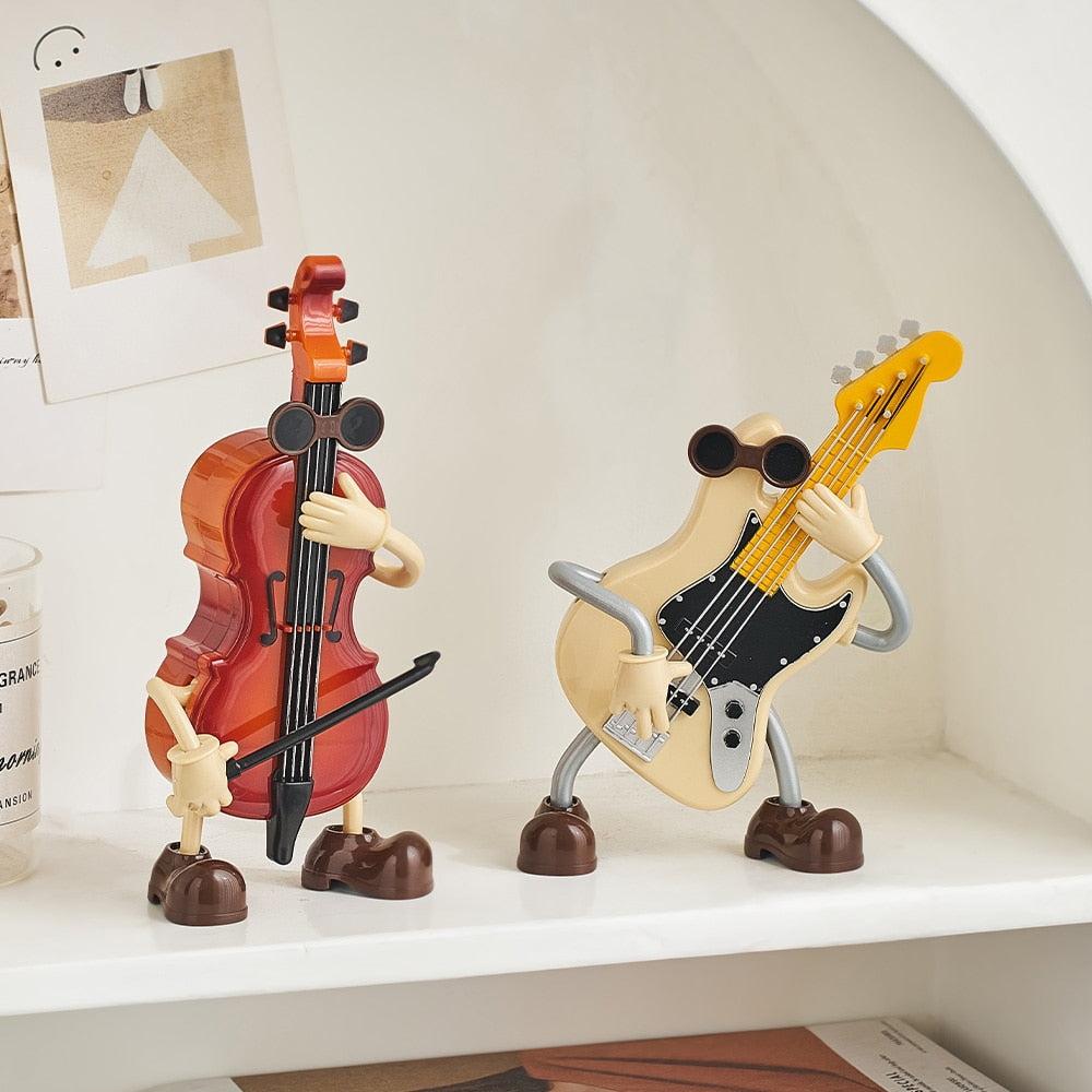Mr. Guitar & Violin Music Box Decor