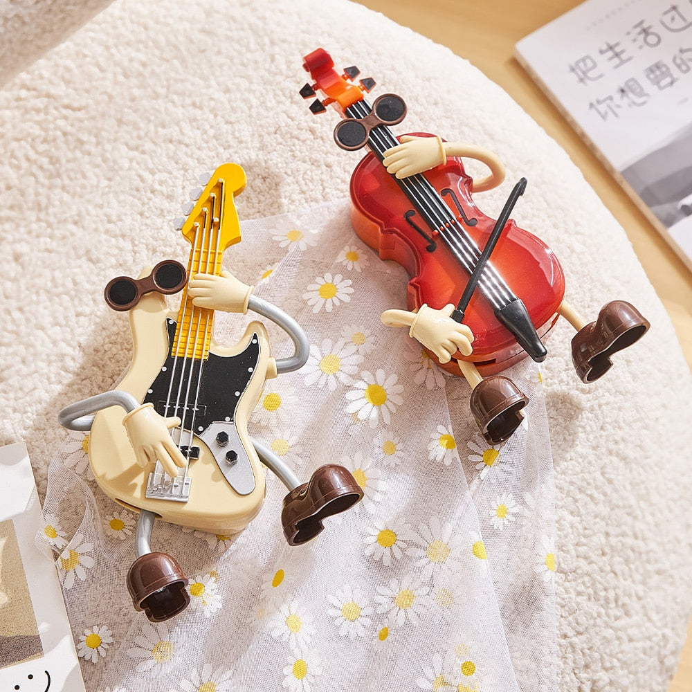 Mr. Guitar & Violin Music Box Decor