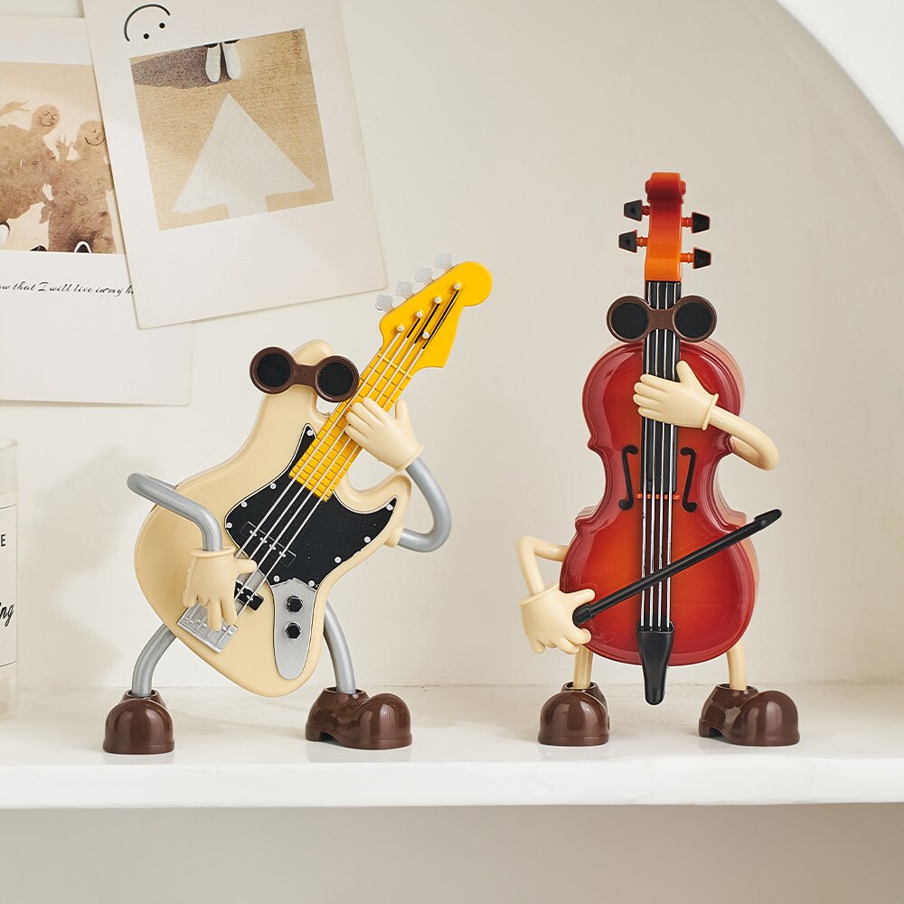 Mr. Guitar & Violin Music Box Decor