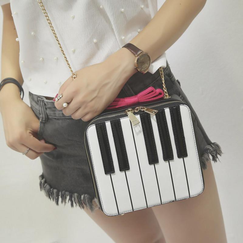 Piano Keys Crossbody Chain Bag - Artistic Pod