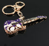 Free - Crystal Purple Guitar Keychain