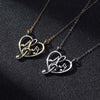 Music Notes Heart Necklace - Silver And Gold - { shop_name }} - Review