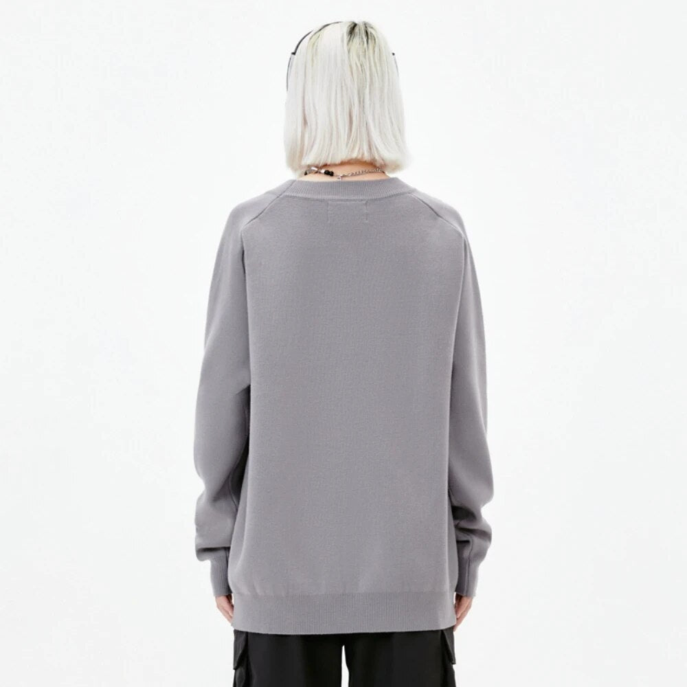 Knitted Black Music Note Sweater