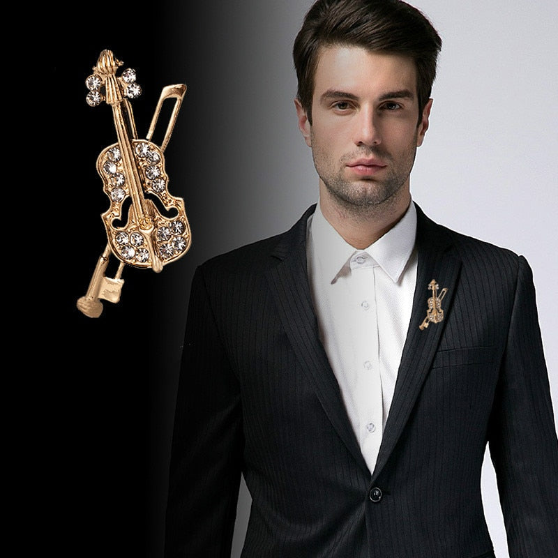 Classic Violin Brooch