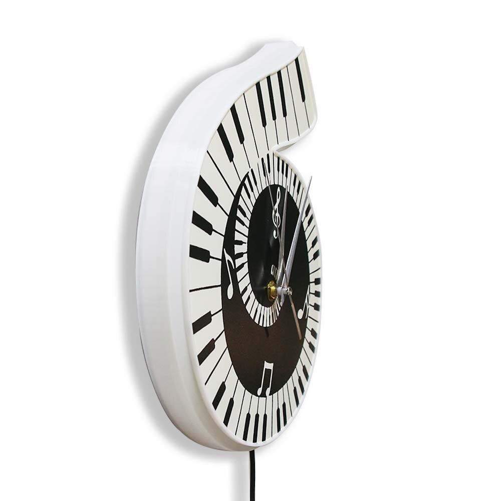 Piano Key LED Wall Clock