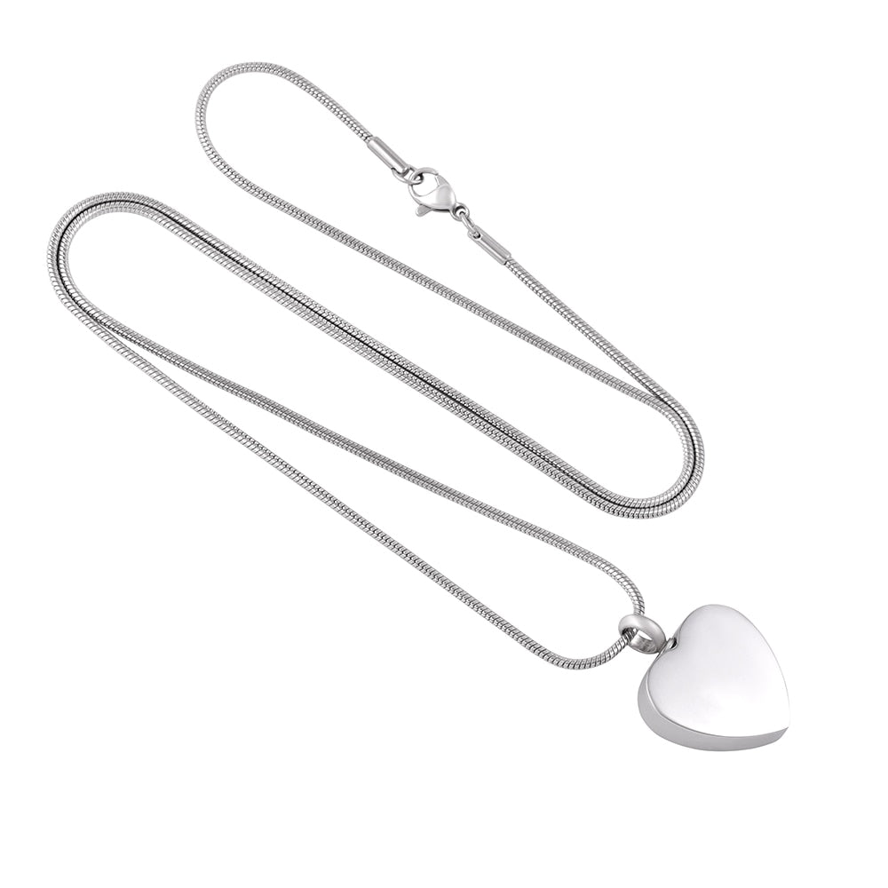 Silver Music Notes Heart Necklace