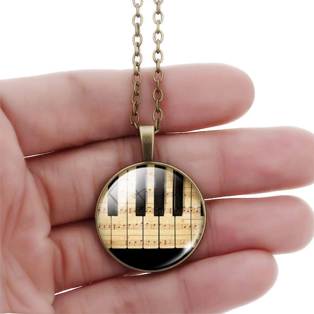 Piano Keyboard Pendant Necklace Vintage