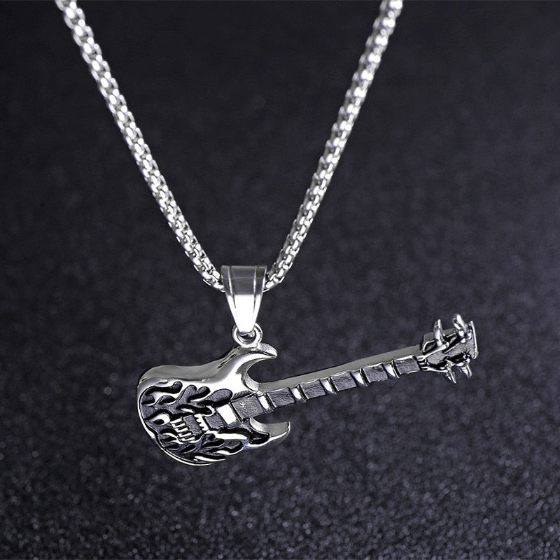 Punk Rock Guitar Necklace