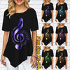 Music Symbol Round Neck T-Shirt