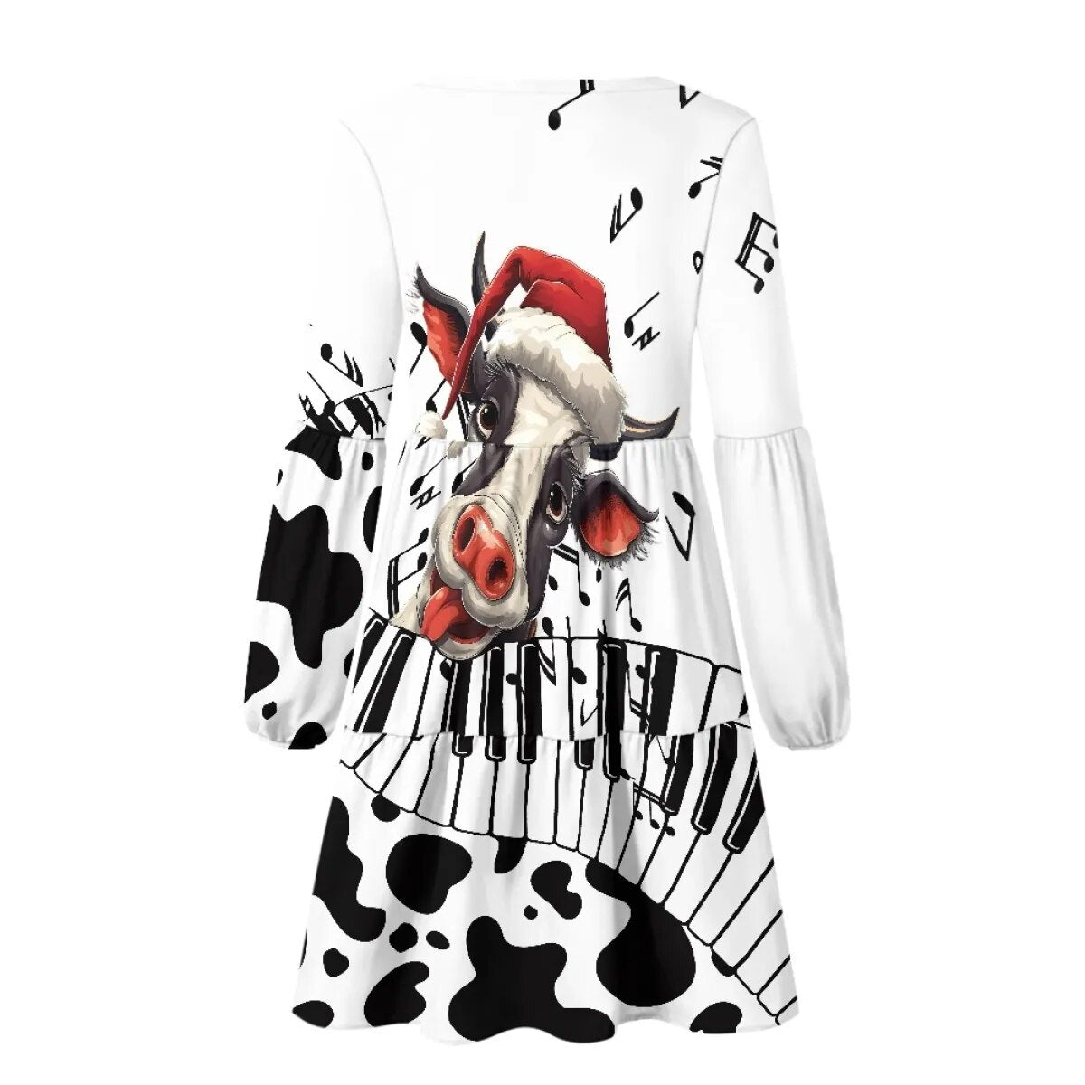 Piano Key V Neck Dress