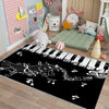 Black Piano Key Rug