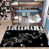 Black Piano Key Rug