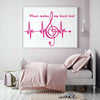 Music Notes Heart Beat Wall Sticker - Pink / 45cmwidex31chigh - { shop_name }} - Review