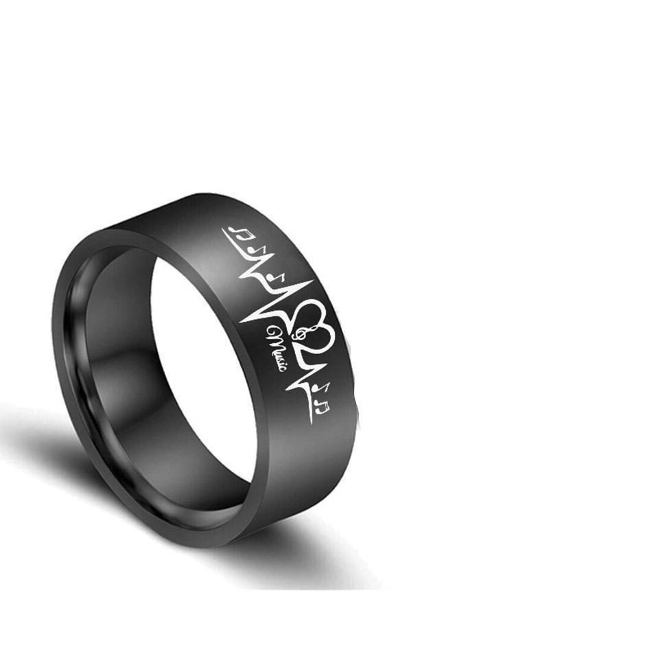 Heart Beat Music Note Ring