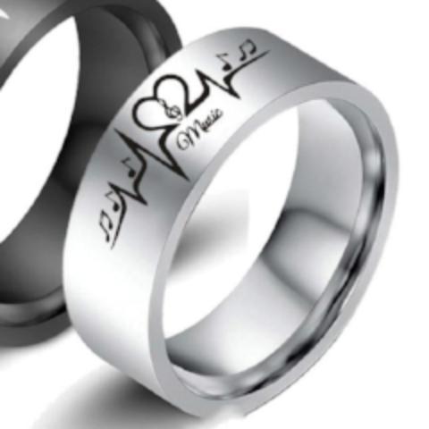Heart Beat Music Note Ring